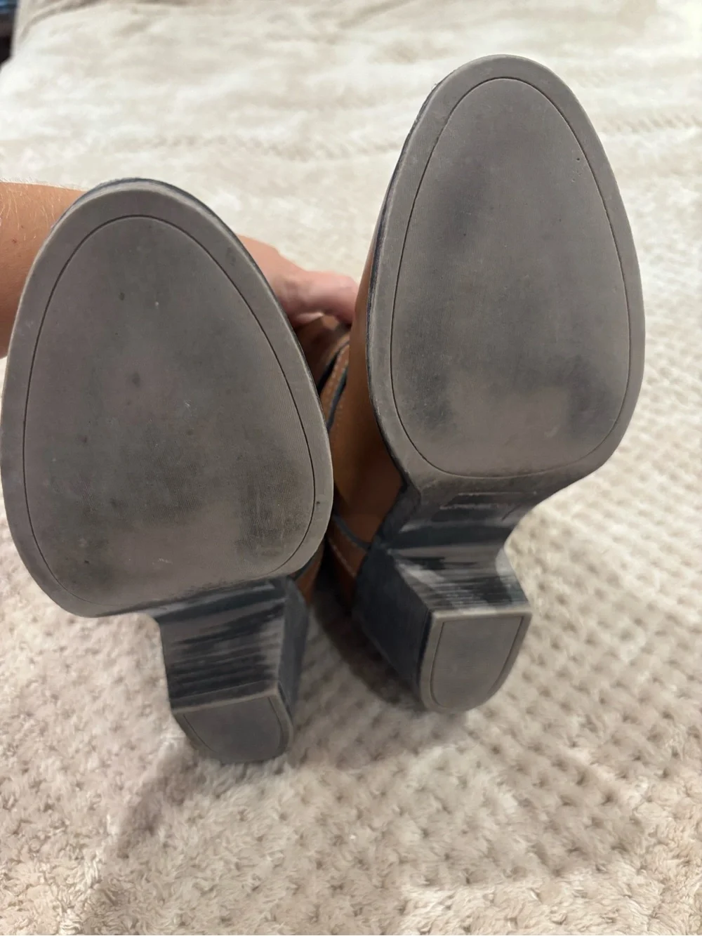 Women's Brown Ankle Booties with Buckle Strap